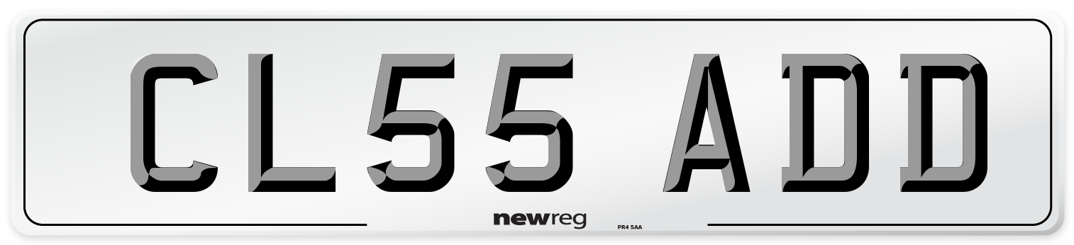 CL55 ADD Number Plate from New Reg